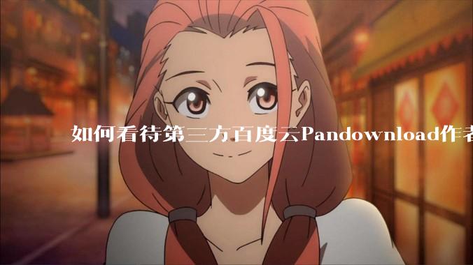 如何看待第三方百度云Pandownload作者被捕？