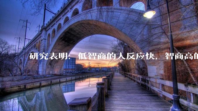 研究表明：低智商的人反应快，智商高的人往往反应更慢。为啥？