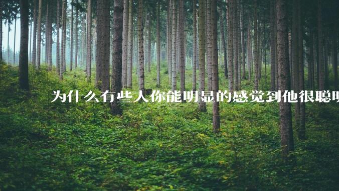 为什么有些人你能明显的感觉到他很聪明?